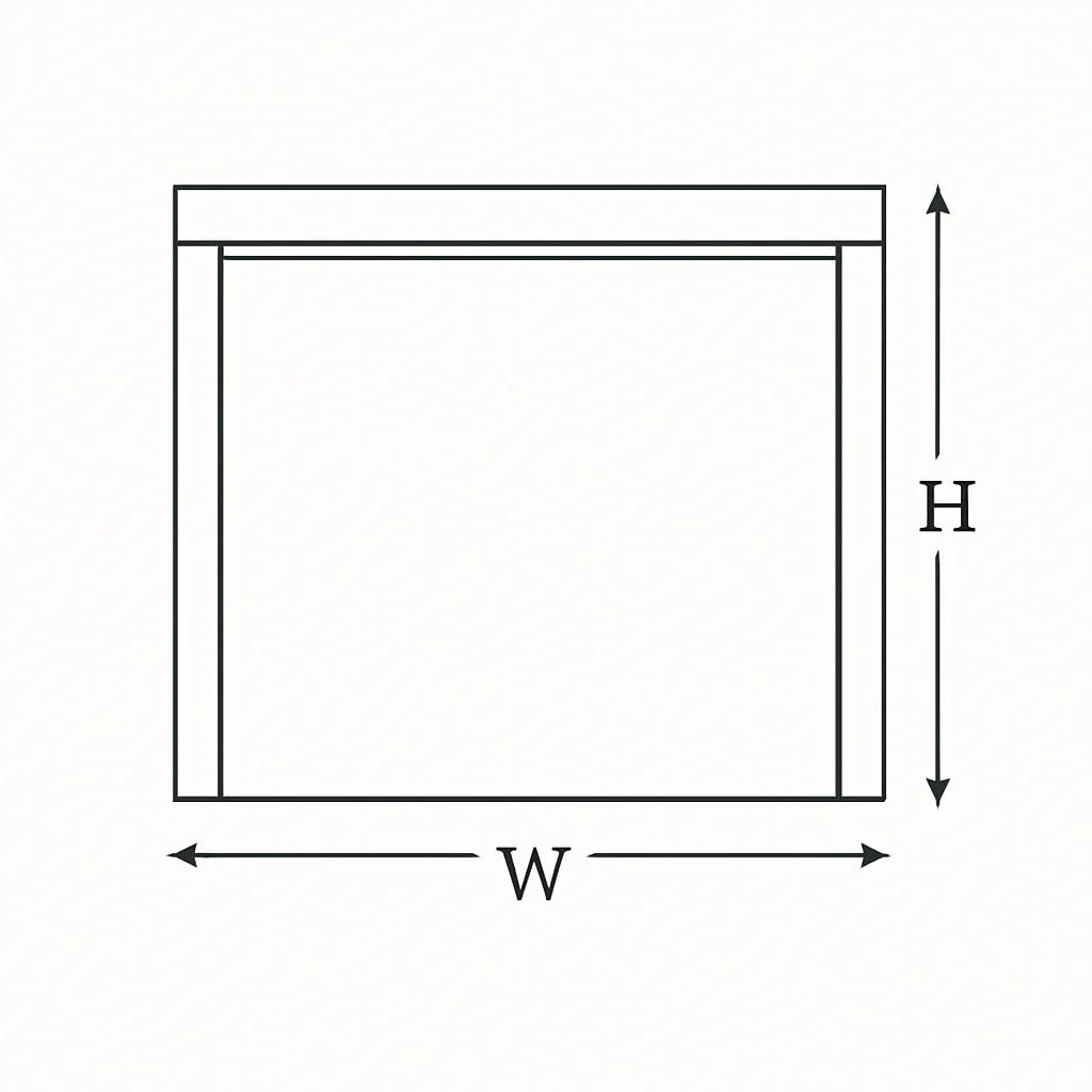 工場開口部の幅と高さ測定